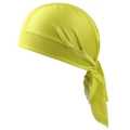 Fluoreszierend gelbes Stretch-Durag mit weißer Naht für Sport und Radfahren - Einfarbig Hellgelb