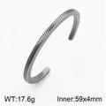 Silver finish open cuff bracelet with spiral braided texture for women, size 59x4mm - Spiral Braided Texture (Style A)