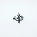 Vintage silver Celtic knot Viking ring in stainless steel with an antique finish - US 7 / Silver