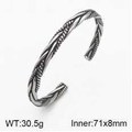 Bracciale rigido aperto vintage in finitura argento antico con trama intrecciata a spirale - Trama intrecciata 3D (Stile E)
