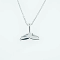 Gepolijste walvisstaart ketting van titaanstaal met een minimalistische fijne schakel - Kleine Hanger Met Ketting