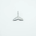 Gepolijste zilveren walvisstaart hanger ketting van titanium staal voor dames - Alleen Grote Hanger (Zonder Ketting)