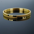 Minimalist 8mm wide golden stainless steel matte and polished hinge bracelet - 6mm Women's Style / Gold