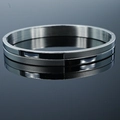 Minimalist 8mm silver stainless steel bracelet featuring brushed and polished finishes - 8mm Men's Style / Silver