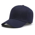Classic dark blue cotton baseball cap with a curved brim and a minimalist six-panel design - 55-58cm / Navy Blue