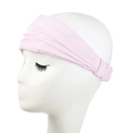 Elastic pink paisley twisted headband for women yoga and skincare sports hair accessory - Solid Pink