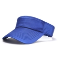 Blue sports visor hat for running with adjustable back and reinforced sunshade brim - One Size / Blue