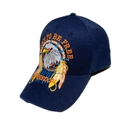 Casquette de baseball bleu marine avec broderie aigle et texte Born to Be Free - L (58-60cm) / Bleu Marine