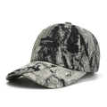Berretto da baseball unisex con stampa marmorizzata nera e grigia e patch freedom ricamata - Taglia unica / Mimetico Grigio