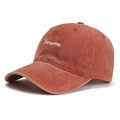 Vintage-Basecap aus gewaschener roter Baumwolle mit weißem Everyday-Stick und Softtop - Orange / Verstellbar