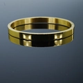 Bracelet jonc en acier inoxydable doré avec une finition miroir polie pour hommes et femmes - Style Lisse 6mm Femmes / Or