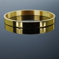 Bracelet jonc minimaliste en acier inoxydable doré avec une finition polie miroir - Style Lisse 8mm Hommes / Or