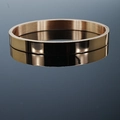 Bracelet jonc minimaliste en acier inoxydable massif avec finition or rose poli chic - Style Lisse 8mm Hommes / Or rose