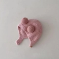 Cappello invernale rosa per neonati in pile con pompon e paraorecchie per bambini piccoli - 46-50cm (6 Mesi - 2 Anni) / Rosa