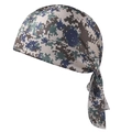 Outdoor cycling pirate hat with digital pixel camo pattern in blue and grey finish - Digital Pixel Camouflage (11#)