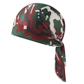 Outdoor cycling pirate hat with red and green camo pattern and breathable fabric - Red Green Black Camouflage (9#)