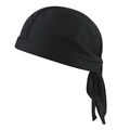 Breathable black mesh pirate cycling cap with adjustable straps for outdoor sports - Breathable Black (22#)
