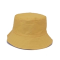 Bright yellow minimalist cotton sun bucket hat for outdoor leisure with reinforced brim - One Size / Yellow
