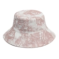Fischerhut mit rosa-weißem Toile-de-Jouy-Muster aus Baumwoll-Canvas für den Sonnenschutz - Einheitsgröße / Rosa