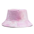 Cappello a secchiello tie-dye rosa per uomo e donna con motivo graffiti colorato effetto nuvola - Taglia unica / Rosa