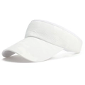 Primer plano de visera blanca con textura jacquard y costuras de alta calidad - Talla única / Blanco