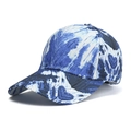 Gorra de béisbol de algodón tie-dye azul y blanco con estructura clásica de seis paneles - Talla única / Azul