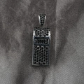 Fashionable whistle pendant necklace with black micro-pave crystals and silver finish - Silver Tone Black Zirconia Pendant Only (Without Chain)