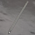 Classico bracciale a catena cubana in acciaio inossidabile argento con chiusura a moschettone - Argento 12mm