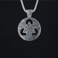 Vintage Keltische Triquetra hanger van antiek zilver roestvrij staal voor heren - Hanger + Bijbehorende Ketting