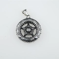 Retro hollow tire rim pendant in stainless steel with star design for men and women - Pendant Only (No Chain)