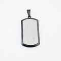Pendentif plaque militaire gunmetal avec texture nid d'abeille blanche et fermoir - Style D / Pendentif Seul (Sans Chaîne)
