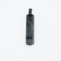 Minimalist black polished stainless steel rectangular pendant necklace with a mirror finish - Black Pendant Only (No Chain)