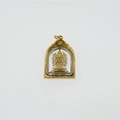Vergoldeter buddhistischer Anhänger mit einer Gottheit und dem Swastika-Symbol oben - Gold Tausendhändige Avalokitesvara (Ratte) / Nur Anhänger (Keine Kette)