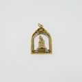 Goldener buddhistischer Schutzgottheitsanhänger mit Rahmen aus Titanstahl-Hohlraum - Gold Acala (Hahn) / Nur Anhänger (Keine Kette)