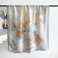 Eleganter Seidenschal mit Magnolien-Print in Cremeweiß und handgemalten floralen Motiven - 180*90CM / Grau
