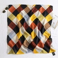 Klassieke oversized kleurrijke geruite sjaal met zonbescherming en ruitpatroon - Geel Blauw