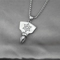 Collana vintage in acciaio inossidabile con pendente a stella esagonale e cacciavite - Ciondolo + Catena Coordinata