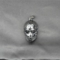 Gothic punk masked skull pendant necklace made of vintage silver stainless steel - Pendant Only (No Chain)