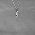 Minimalistische silberne geflochtene Hohl-Halskette aus Edelstahl für Damen und Herren - Stil A Anhänger Mit Kette