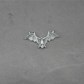 Gothic bat wing pendant in vintage silver finish for punk style necklace accessory - Small Pendant (No Chain)