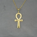 Collana con pendente Ankh egiziano in acciaio inossidabile dorato per uomo con catena - Color Oro Ciondolo Con Catena