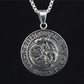 Vintage Viking Ouroboros hanger ketting in zilver roestvrij staal voor mannen - Hanger met Ketting