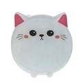 Molla per capelli gatto glitterata con orecchie rosa, accessorio per capelli carino - Bianco