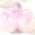 Pinza para el pelo con forma de flor en degradado rosa y violeta con acabado brillante - Grande / Degradado Rosa Púrpura
