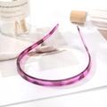 Purple transparent non-slip headband with fine teeth for secure styling and comfort - Magenta (7)