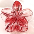 Translucent deep pink plumeria claw clip for ponytail featuring stylish floral design - Deep Pink Style (3)