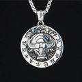 Vintage Chinese Zodiac Bull Pendant Necklace with Stainless Steel Box Chain - Ox (Pendant With Chain)