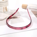 Minimalist wine red non-slip thin headband with small teeth in a modern resin finish - Wine Red(9)