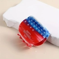 Independence Day hair claw with American flag stars and stripes and festive text - Distressed Independence Day Style