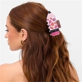 Pince à cheveux rose en forme de crayon avec motifs baisers pour coiffures élégantes - Style Lèvres (5490083049433)